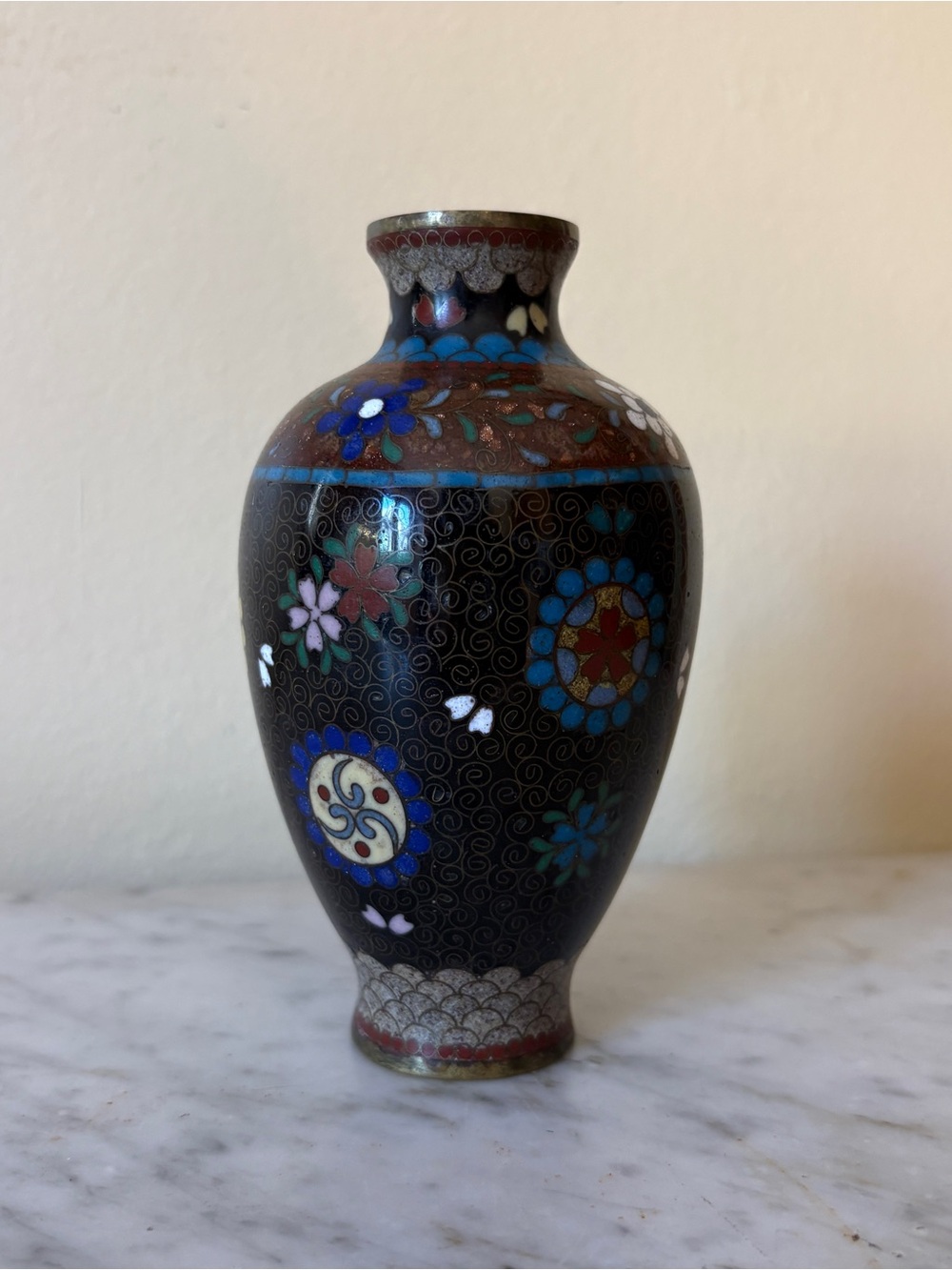Japanese Cloisonne Enamel Vase